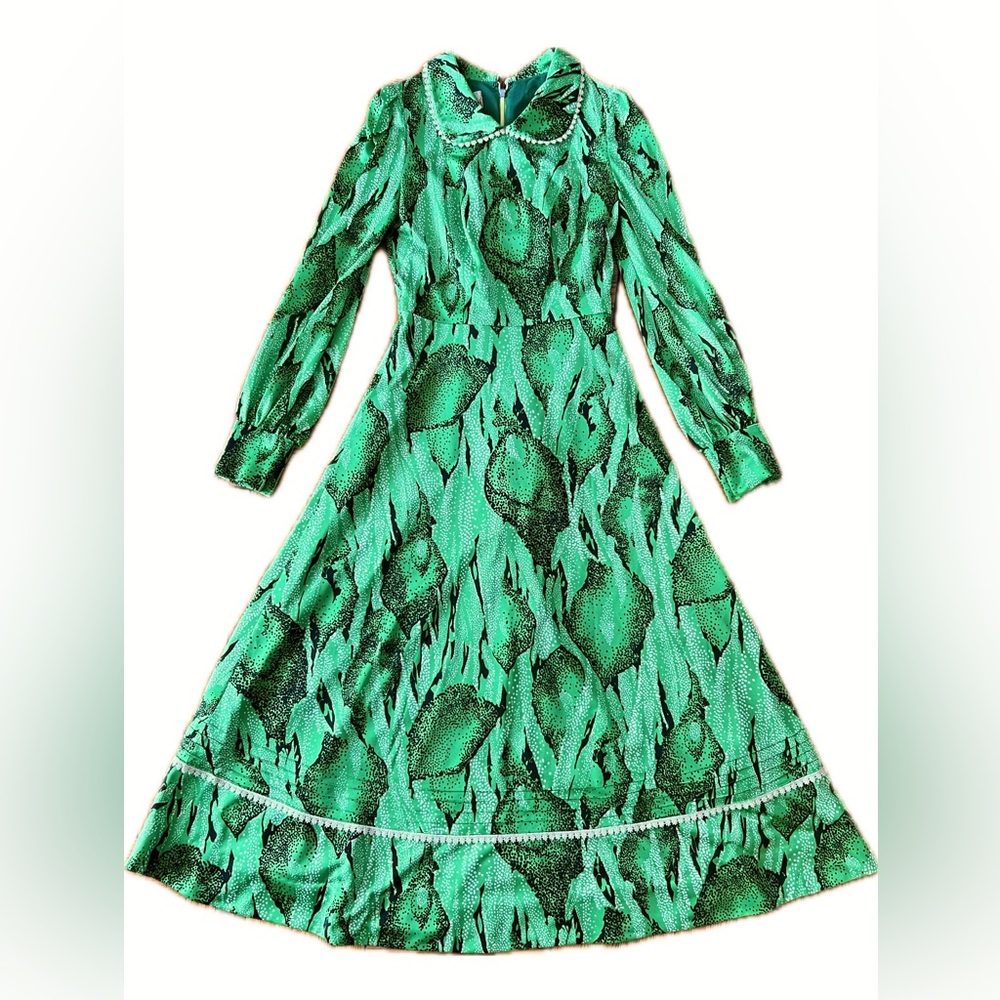 VINTAGE 60’s to early 70’s long sleeve polyester dress - Picture 6 of 11